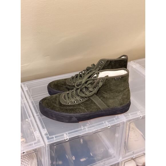 Vans Crocket Green Corduroy Skate Shoes Men's Size 9.5 US - Picture 1 of 5